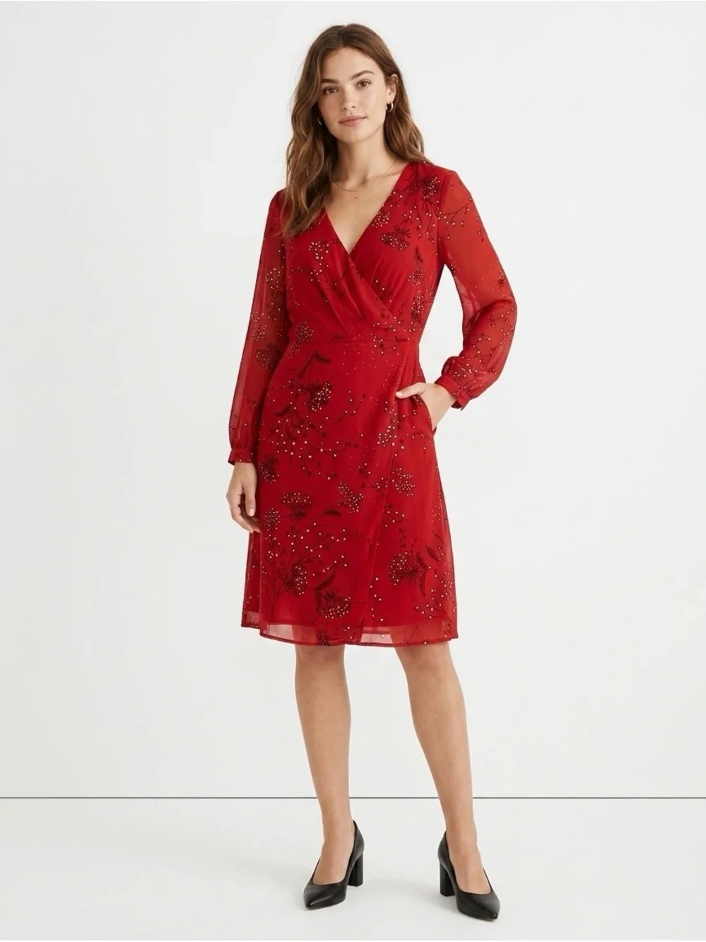 Madewell red floral